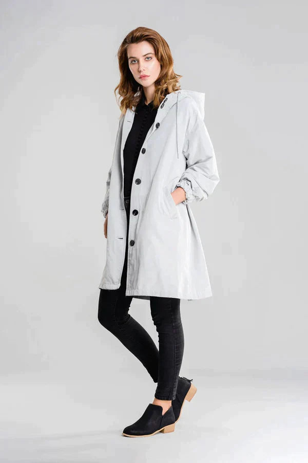 Priscilla | Women's Hooded Mid-Length Coat - Image 8