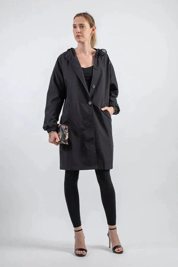 Priscilla | Women's Hooded Mid-Length Coat - Image 9