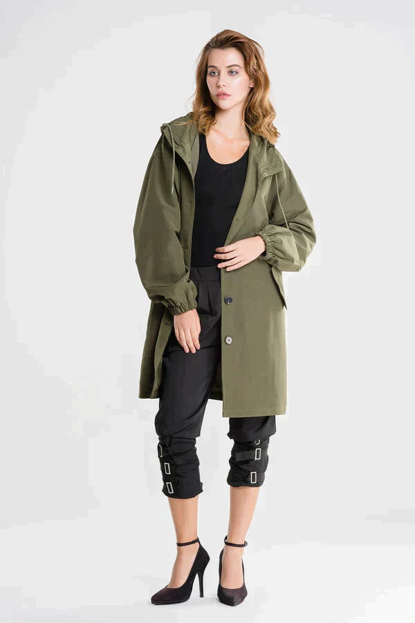 Priscilla | Women's Hooded Mid-Length Coat - Image 10