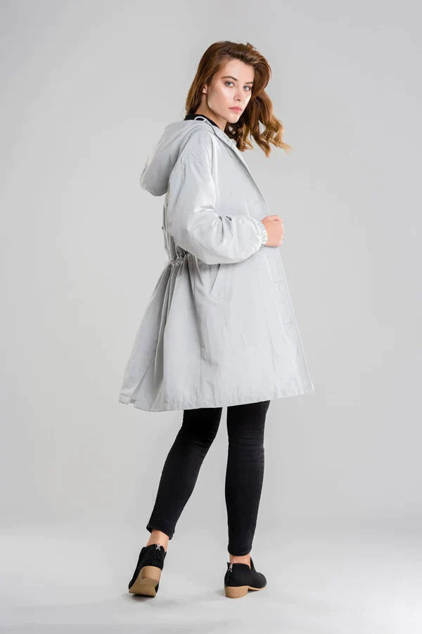 Priscilla | Women's Hooded Mid-Length Coat - Image 4