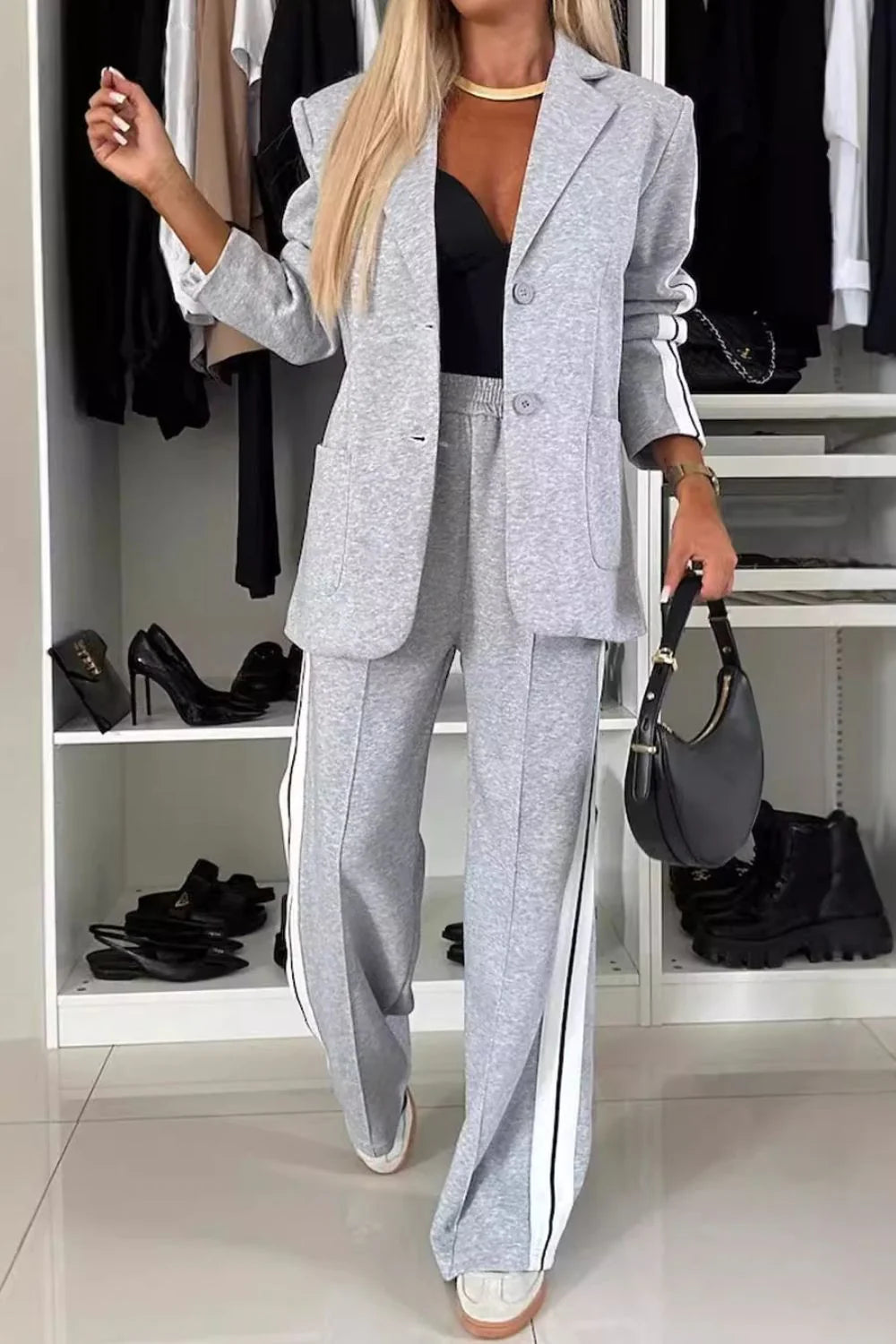 Janet | Women's Wide Leg Pants Suit Tracksuit - Image 1