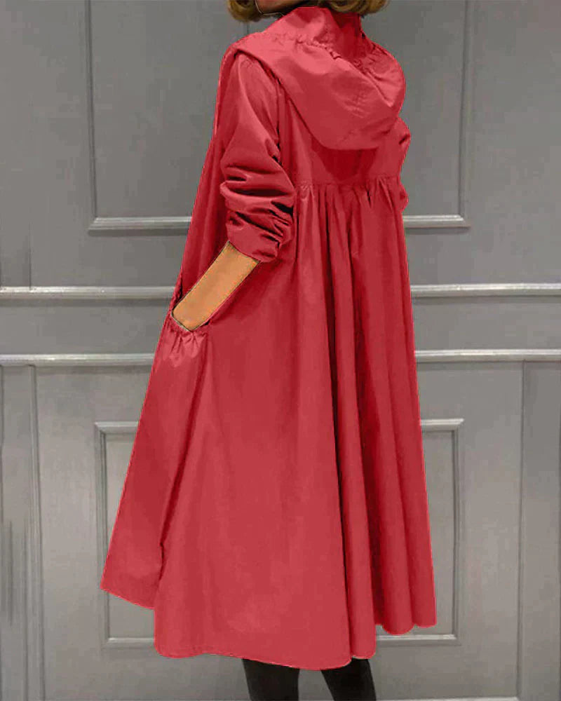 Sienna | Women's Hooded Long Coat - Image 6