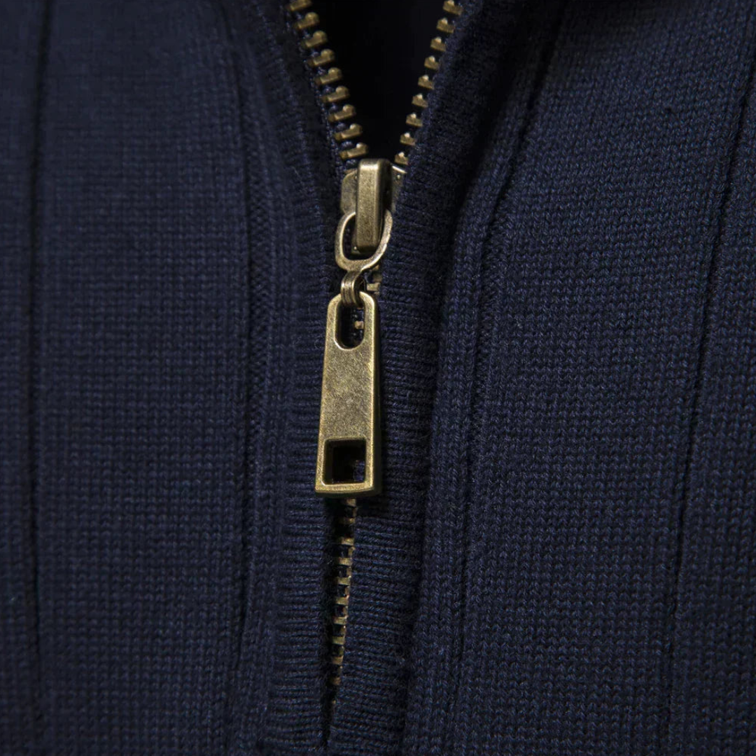 George | Men's Quarter Zip Ribbed Sweater - Image 5