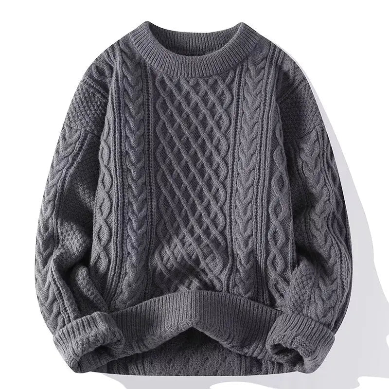 Bennett | Men's Crew Neck Cable Knit Sweater - Image 4