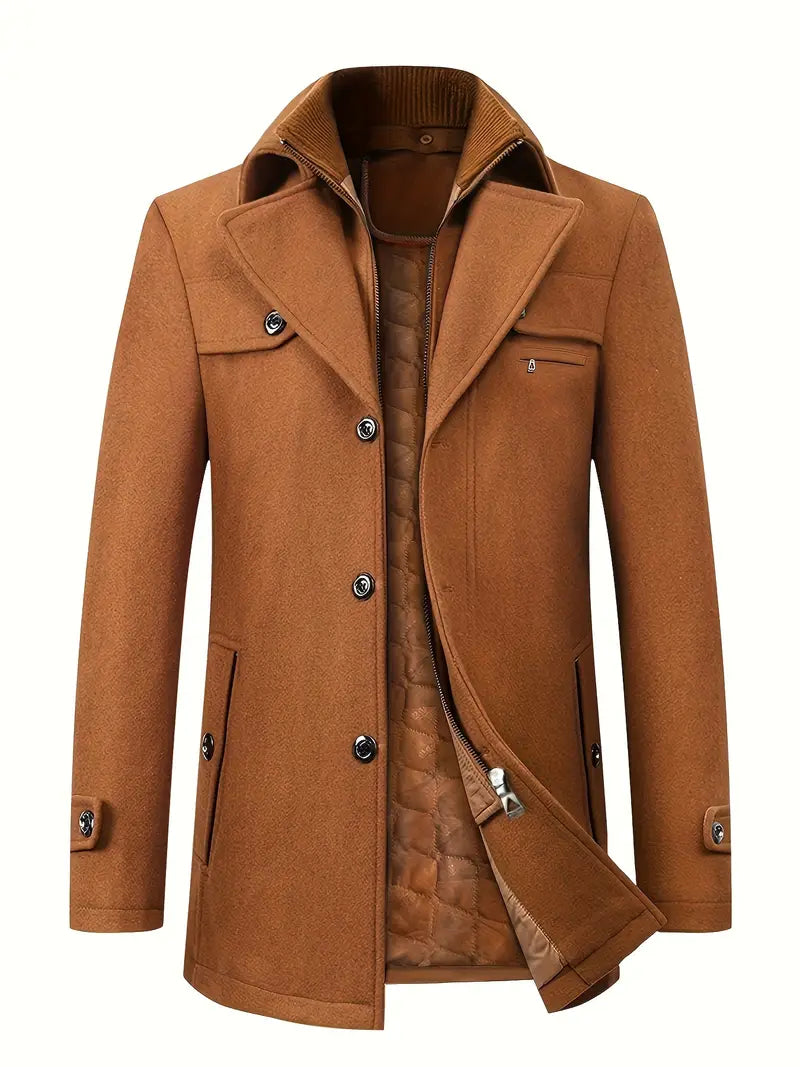 Cliff | Men's Double-Breasted Pea Coat - Image 3