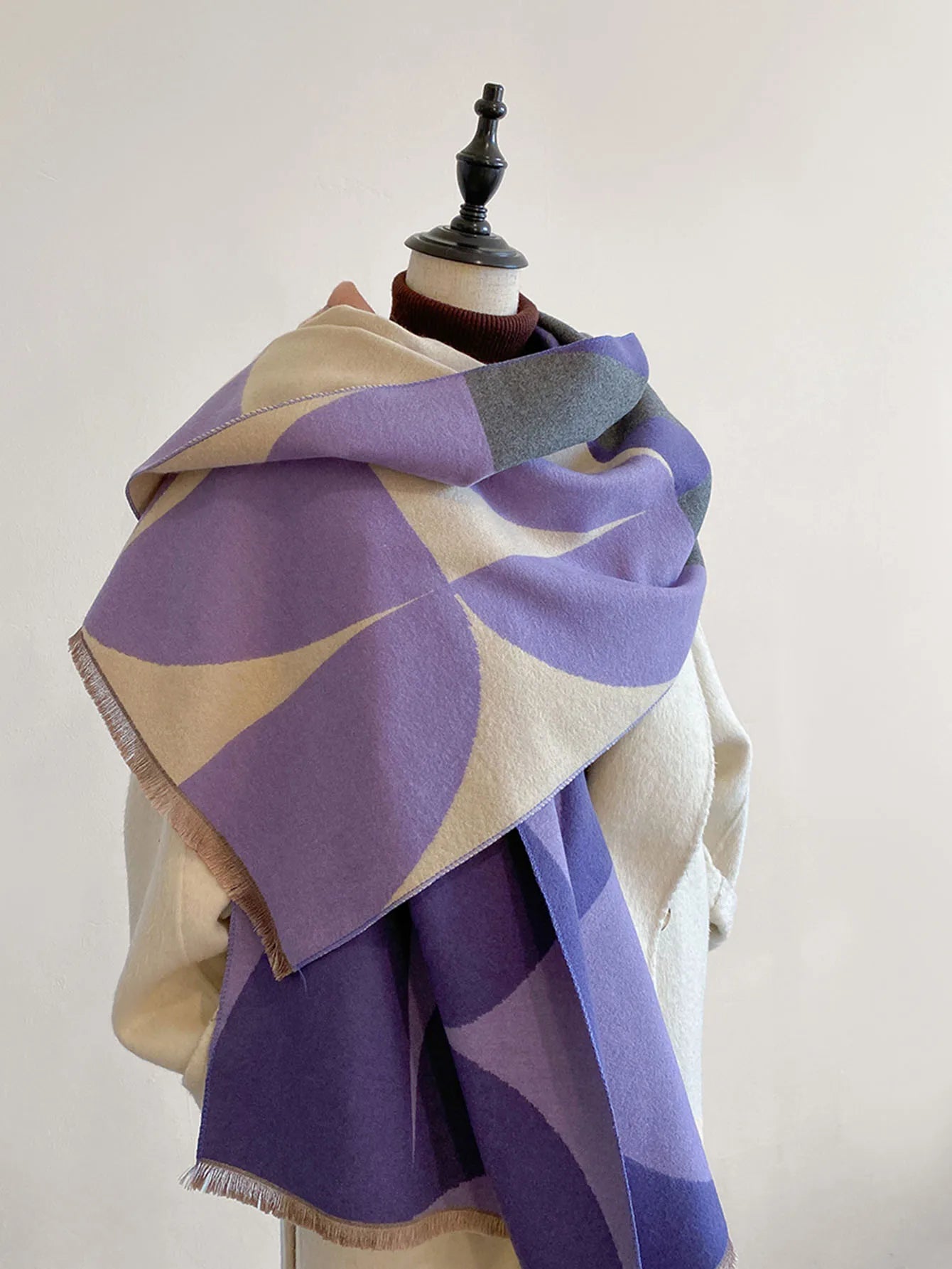 Vanessa | Women's Oversized Geometric Scarf - Image 9