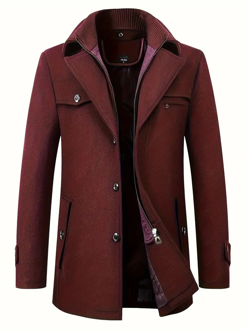 Cliff | Men's Double-Breasted Pea Coat - Image 5