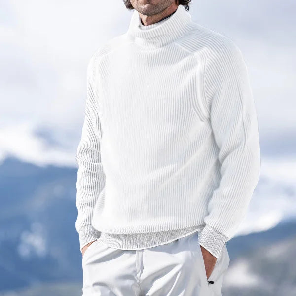 Kevin | Men's Ribbed Mock Neck Sweater - Image 4