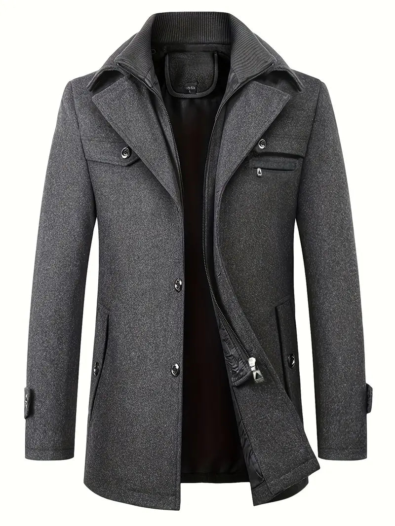 Cliff | Men's Double-Breasted Pea Coat - Image 7