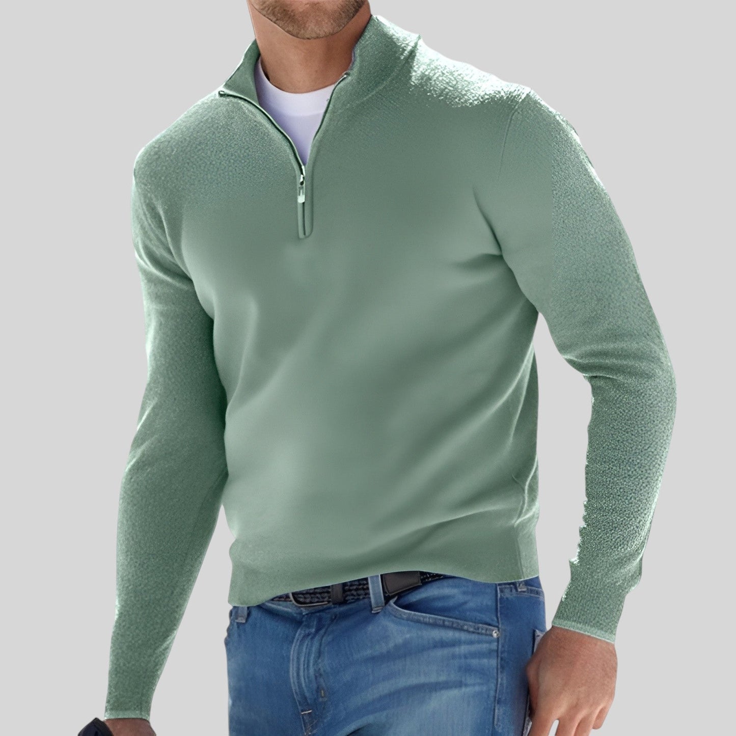 Eileen | Women's Quarter-Zip Relaxed Fit Pullover Sweater - Image 8