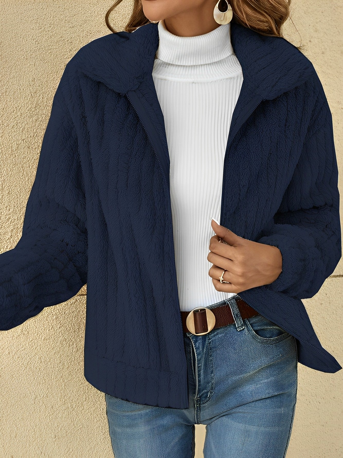 Abigail | Women's Zip-Up Relaxed Fit Jacket - Image 2
