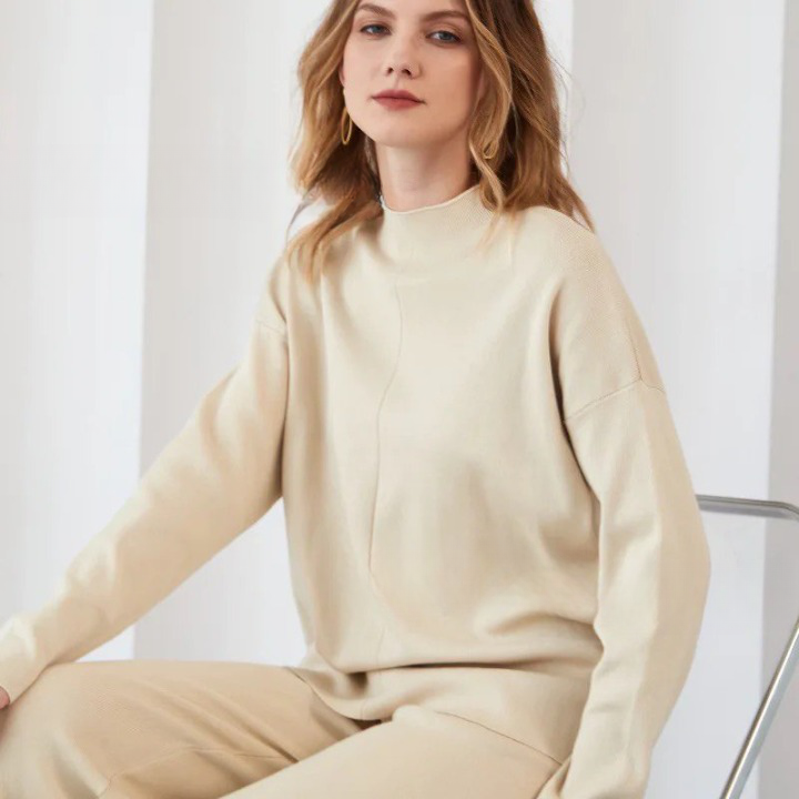 Sherry | Women's Oversized Crewneck Sweater - Image 7