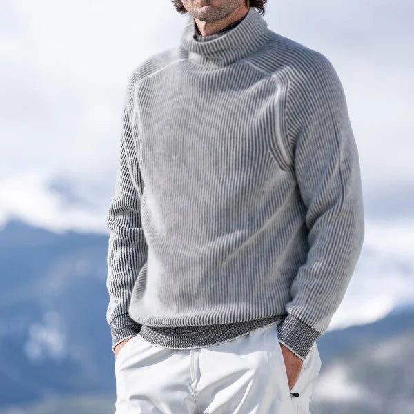 Kevin | Men's Ribbed Mock Neck Sweater - Image 1