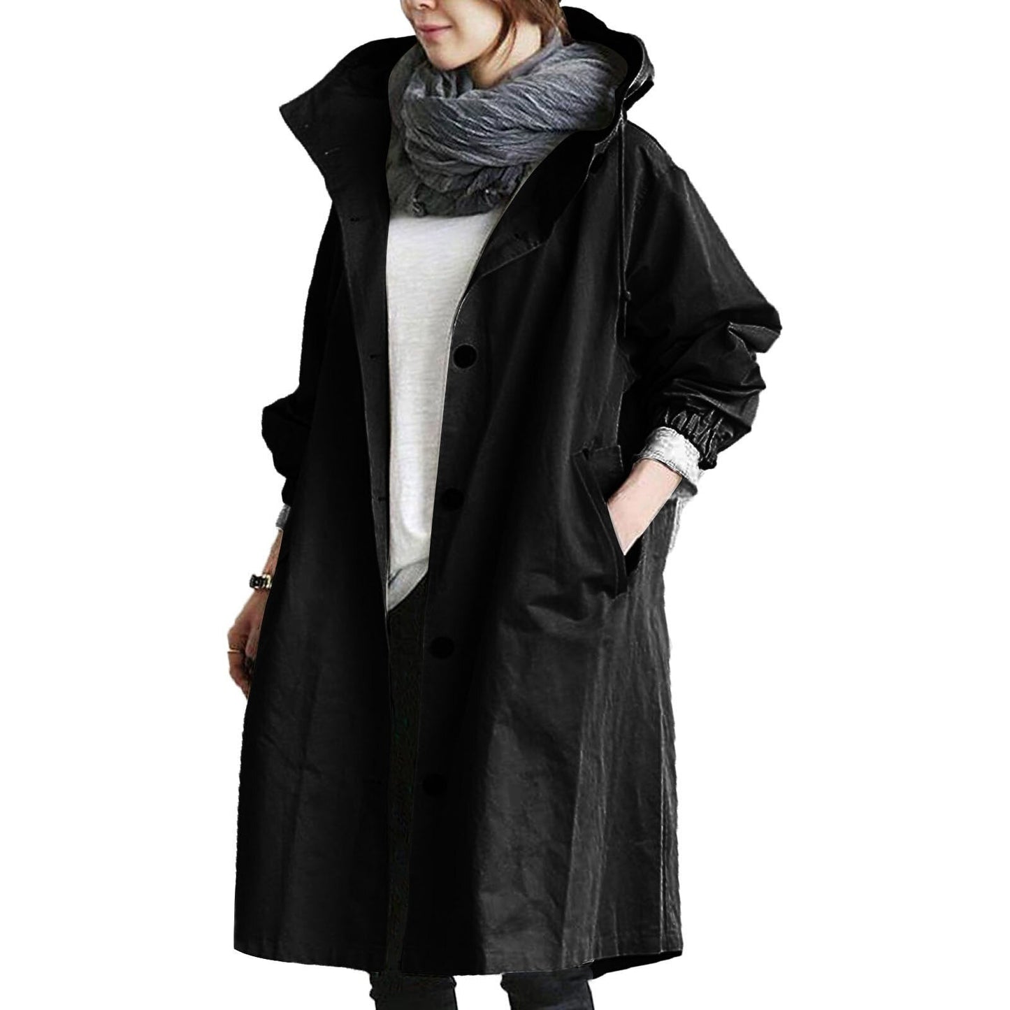 Dana | Women's Hooded Long Coat - Image 2