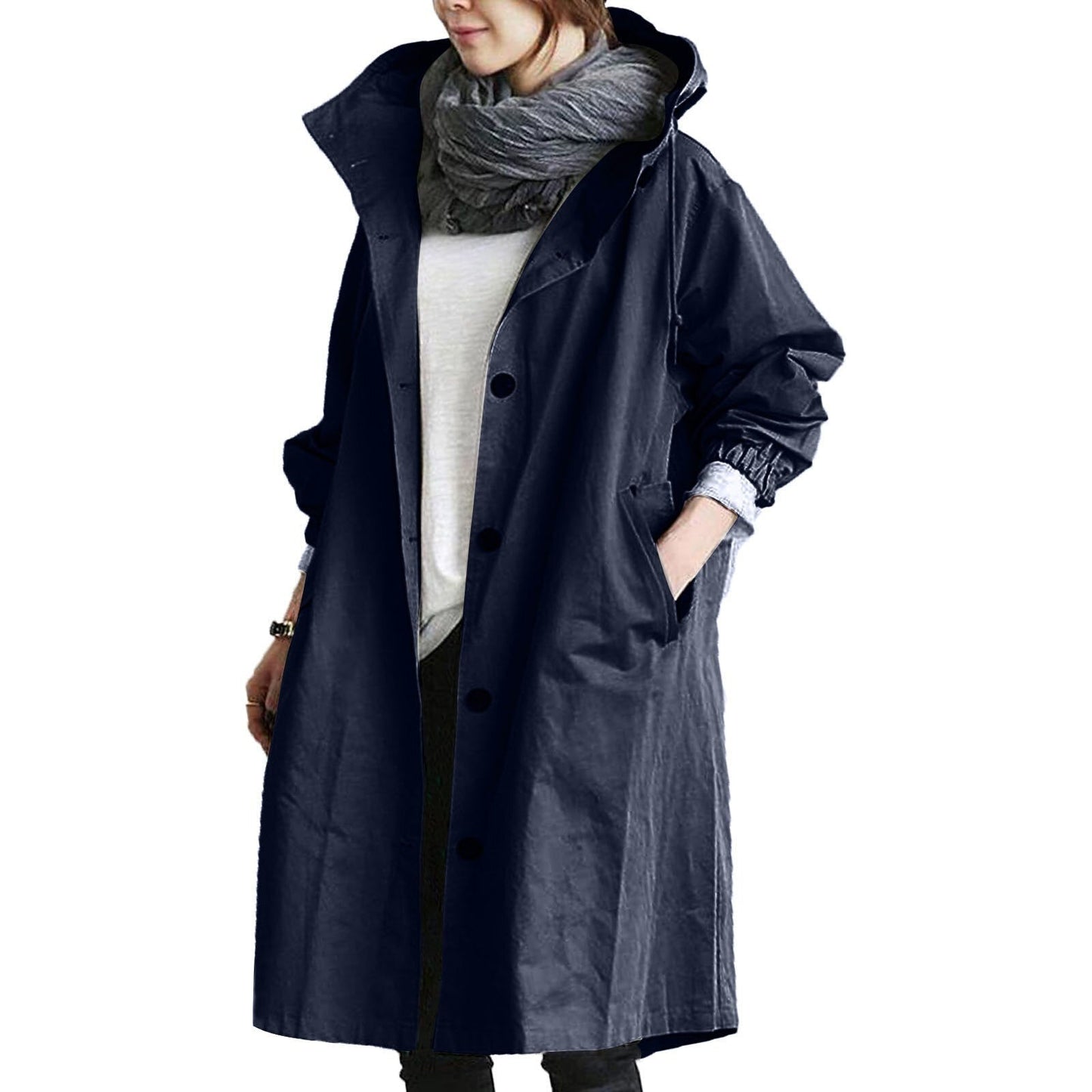 Dana | Women's Hooded Long Coat - Image 3