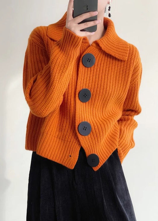 Ruby | Women's Button-Front Collared Cropped Cardigan - Image 1