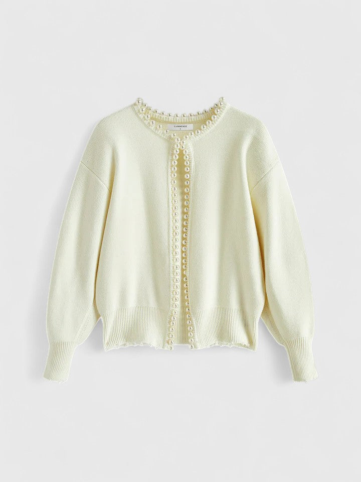 Scarlett | Women's Pearl Trim Cardigan Jacket - Image 13