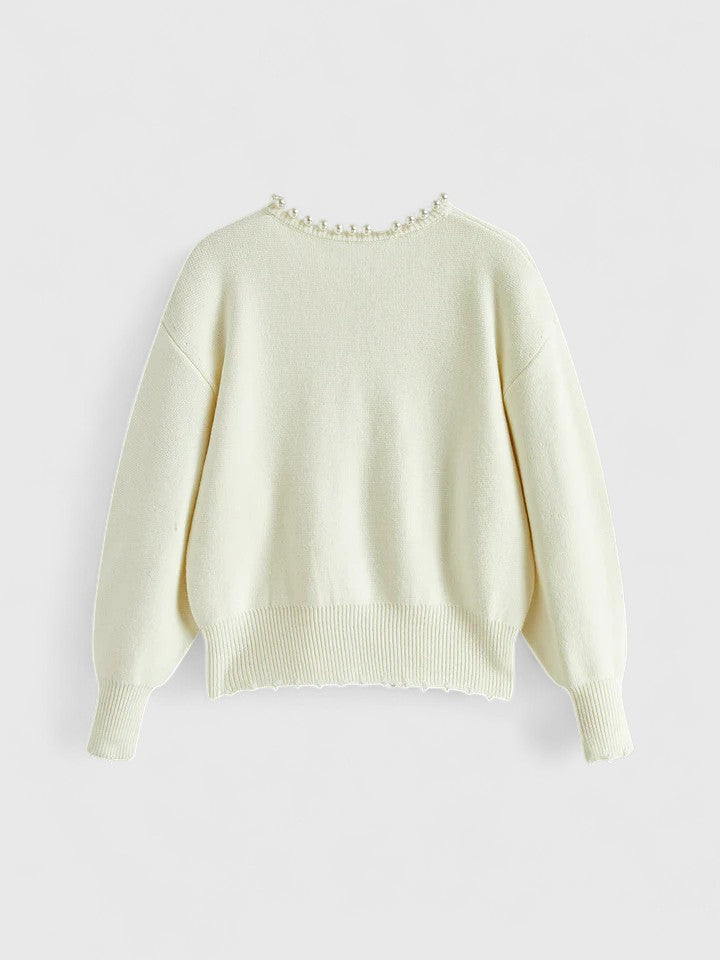 Scarlett | Women's Pearl Trim Cardigan Jacket - Image 14