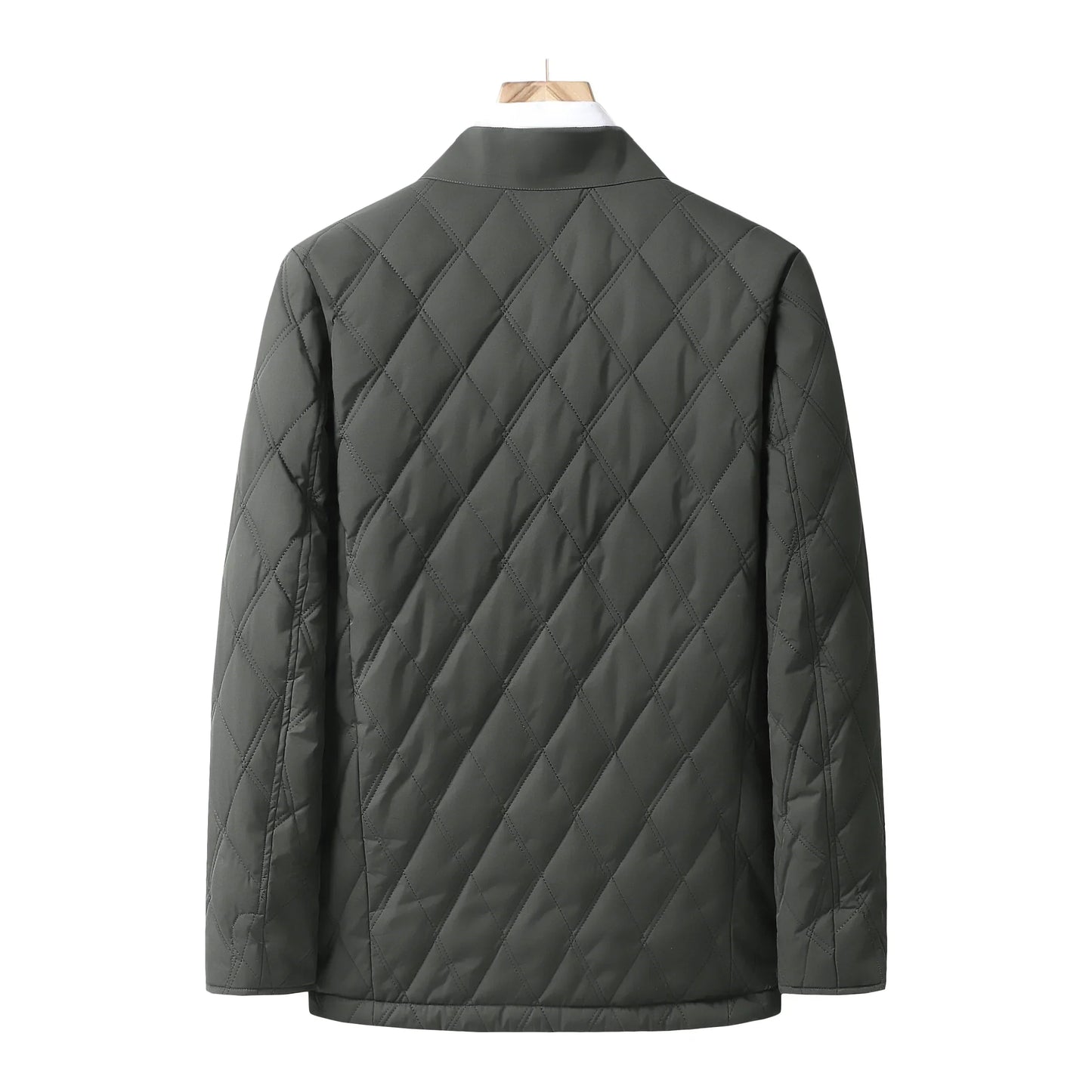 Men's Quilted Collared Jacket - Image 3