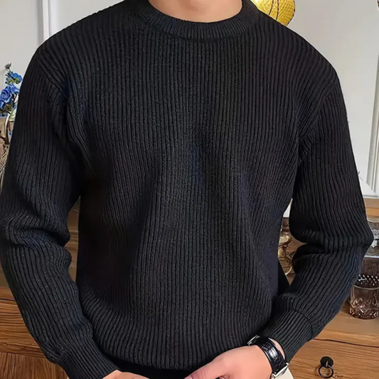 Danny | Men's Crew Neck Ribbed Sweater - Image 1