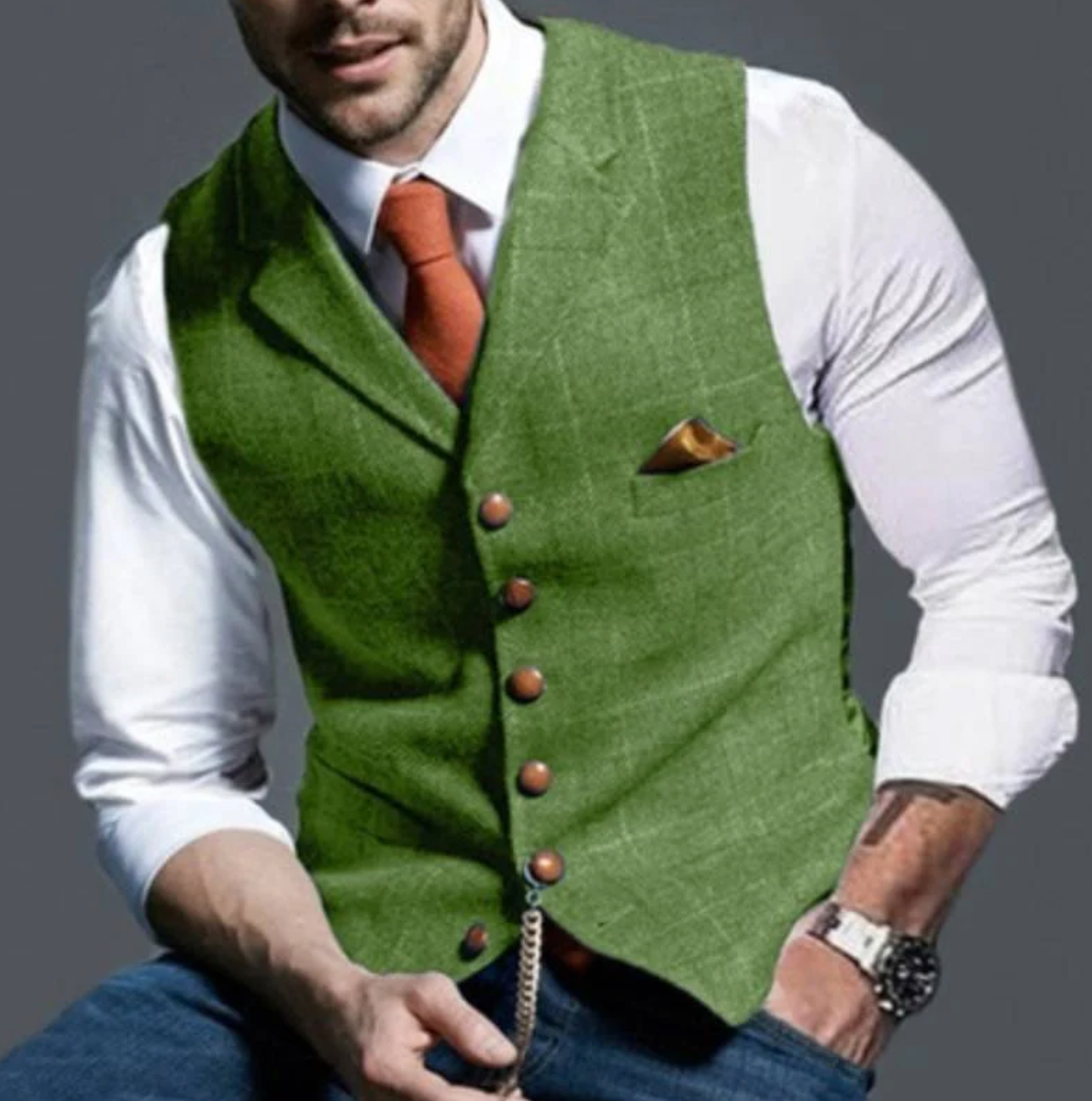 Drake | Men's Slim Fit Dress Vest - Image 2