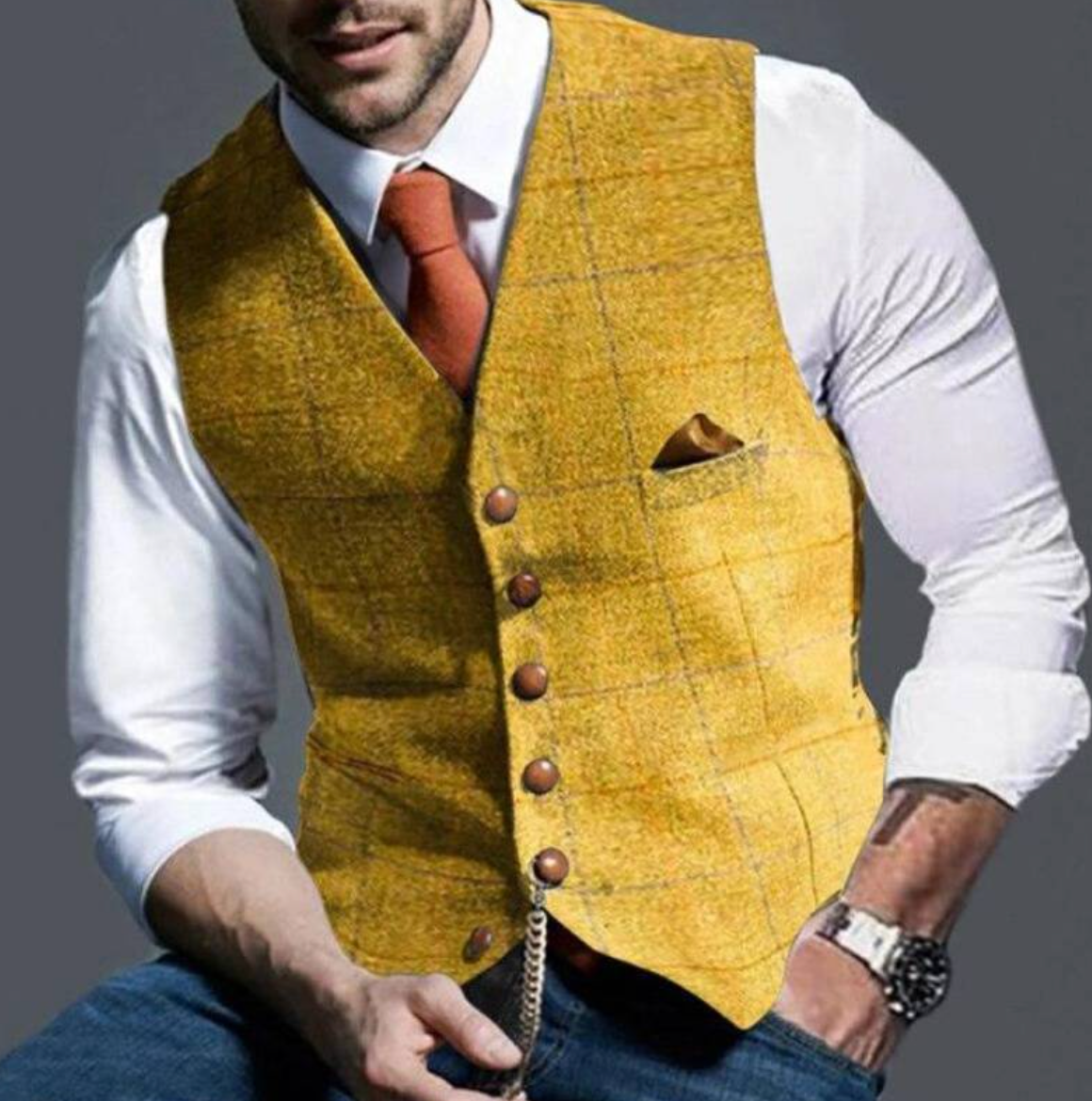 Drake | Men's Slim Fit Dress Vest - Image 3