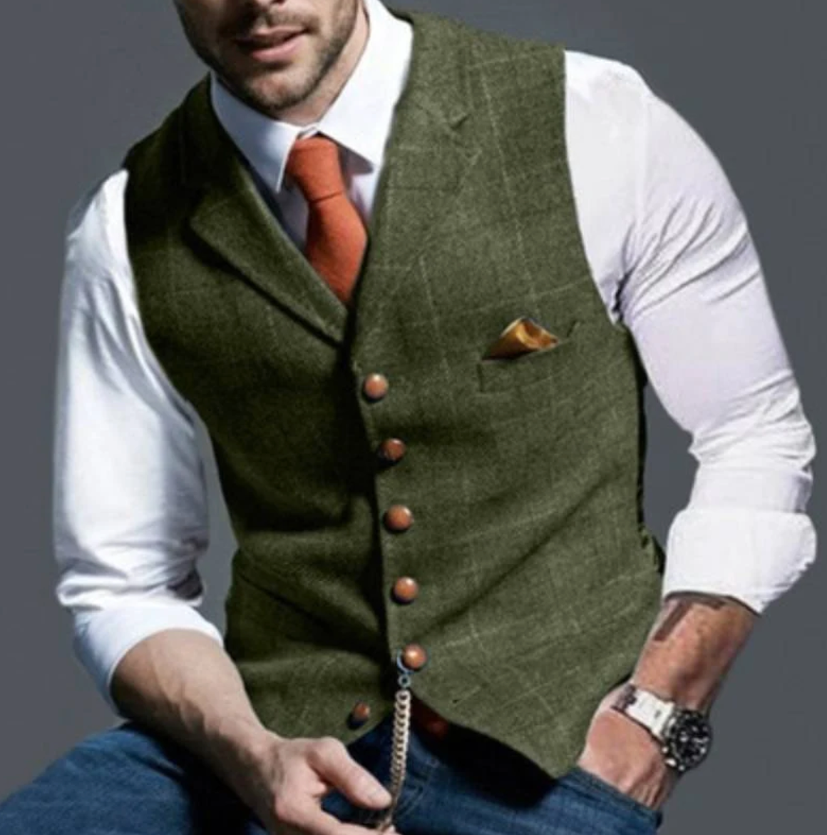 Drake | Men's Slim Fit Dress Vest - Image 4