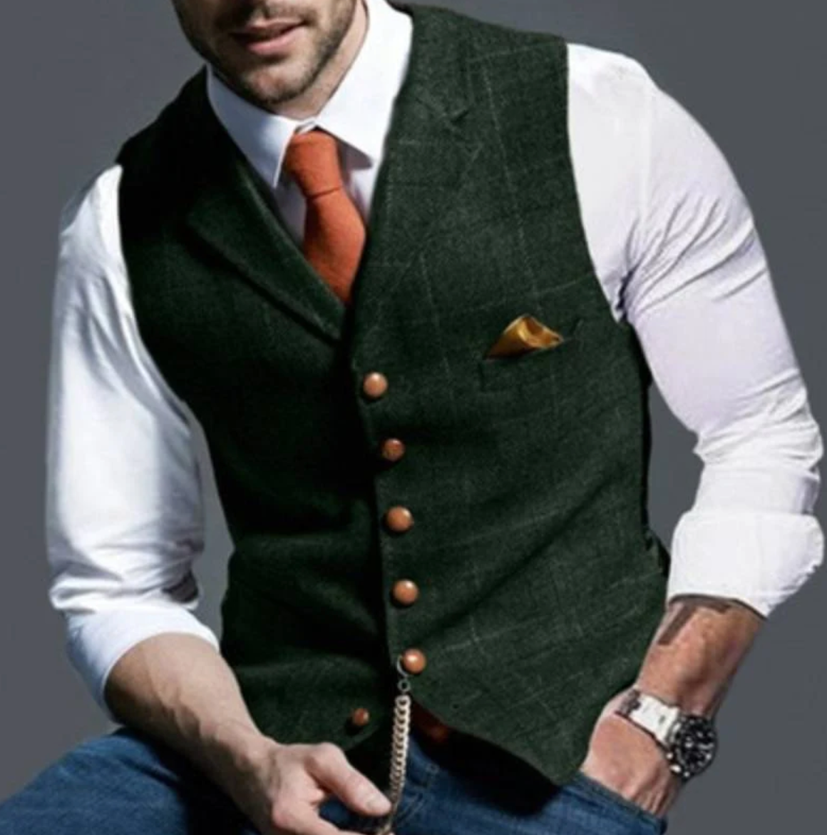 Drake | Men's Slim Fit Dress Vest - Image 5