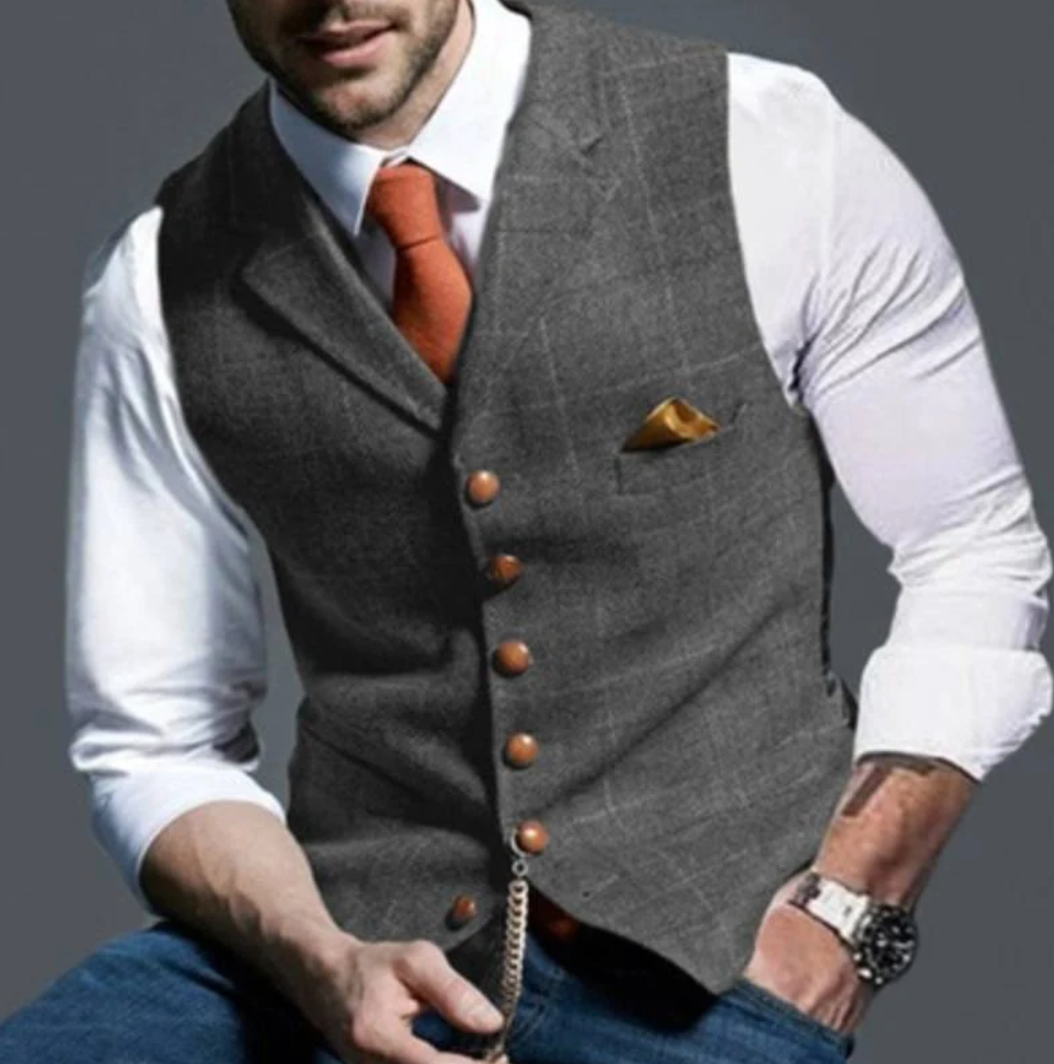 Drake | Men's Slim Fit Dress Vest - Image 6