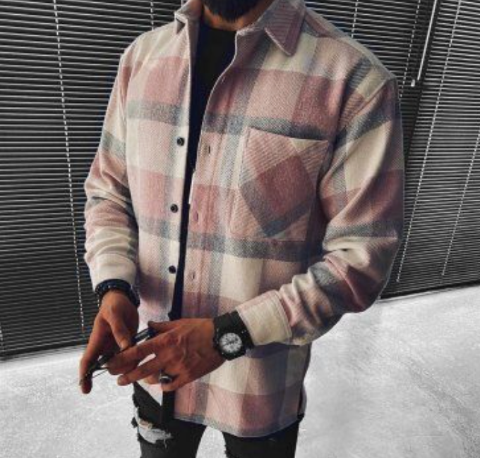 Jude | Men's Button-Down Plaid Jacket - Image 3