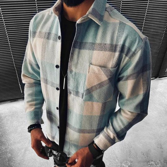 Jude | Men's Button-Down Plaid Jacket - Image 1