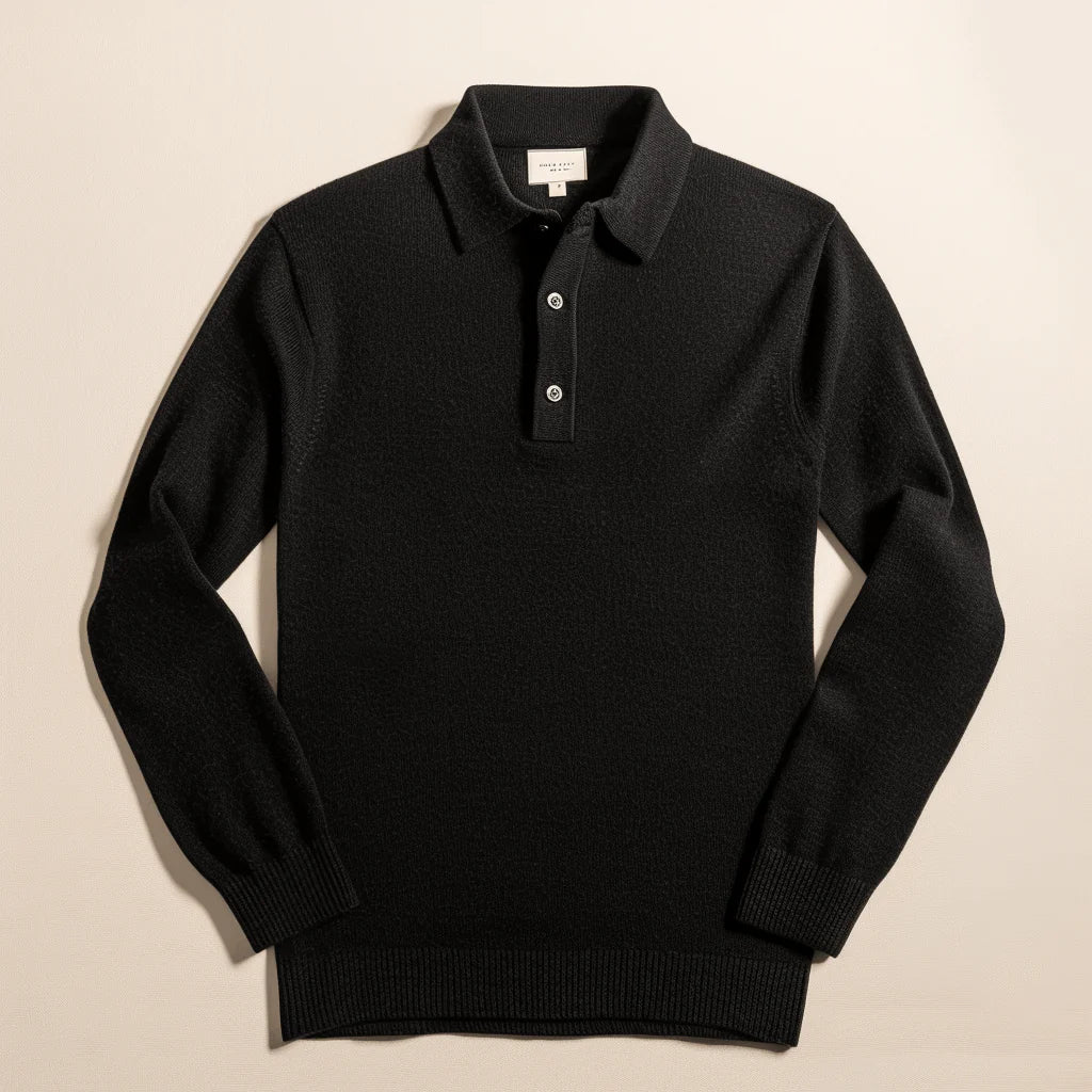 Kaleb | Men's Button-Down Polo Sweater - Image 3