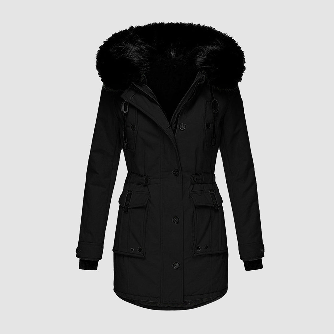 Savannah | Women's Faux Fur Hooded Parka Coat - Image 7