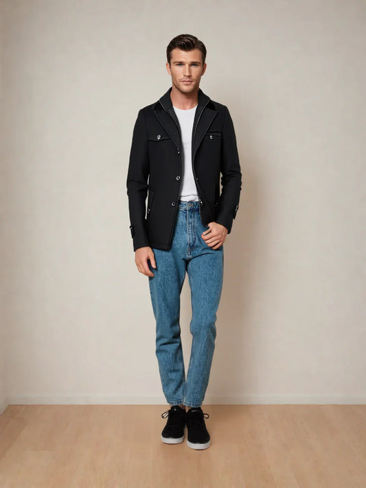Cliff | Men's Double-Breasted Pea Coat - Image 1