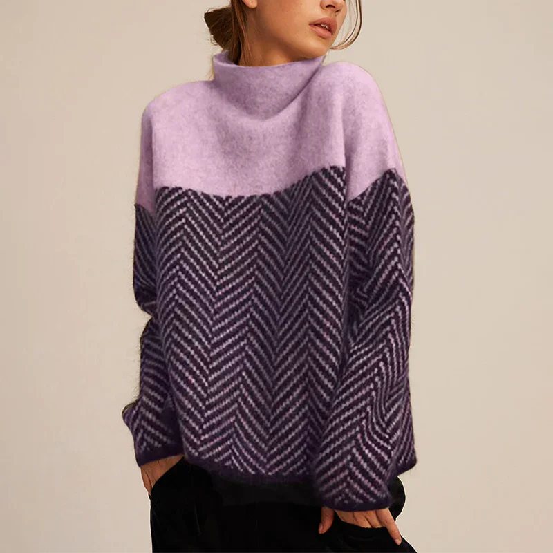 Patricia | Women's Oversized Turtleneck Sweater - Image 3