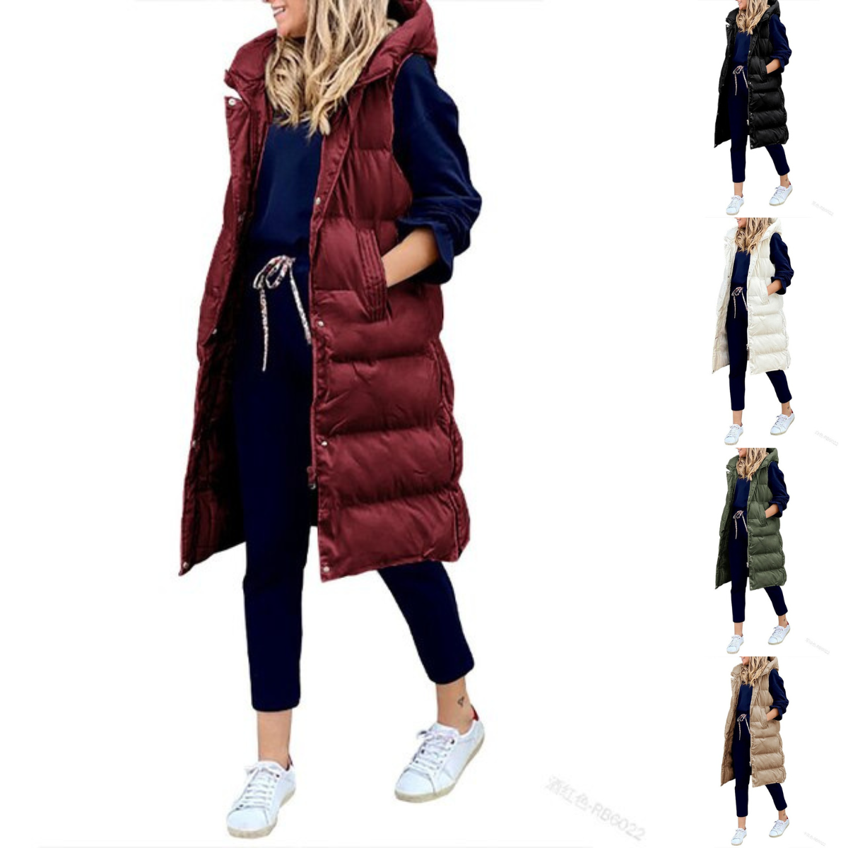Catherine | Women's Hooded Puffer Vest - Image 11