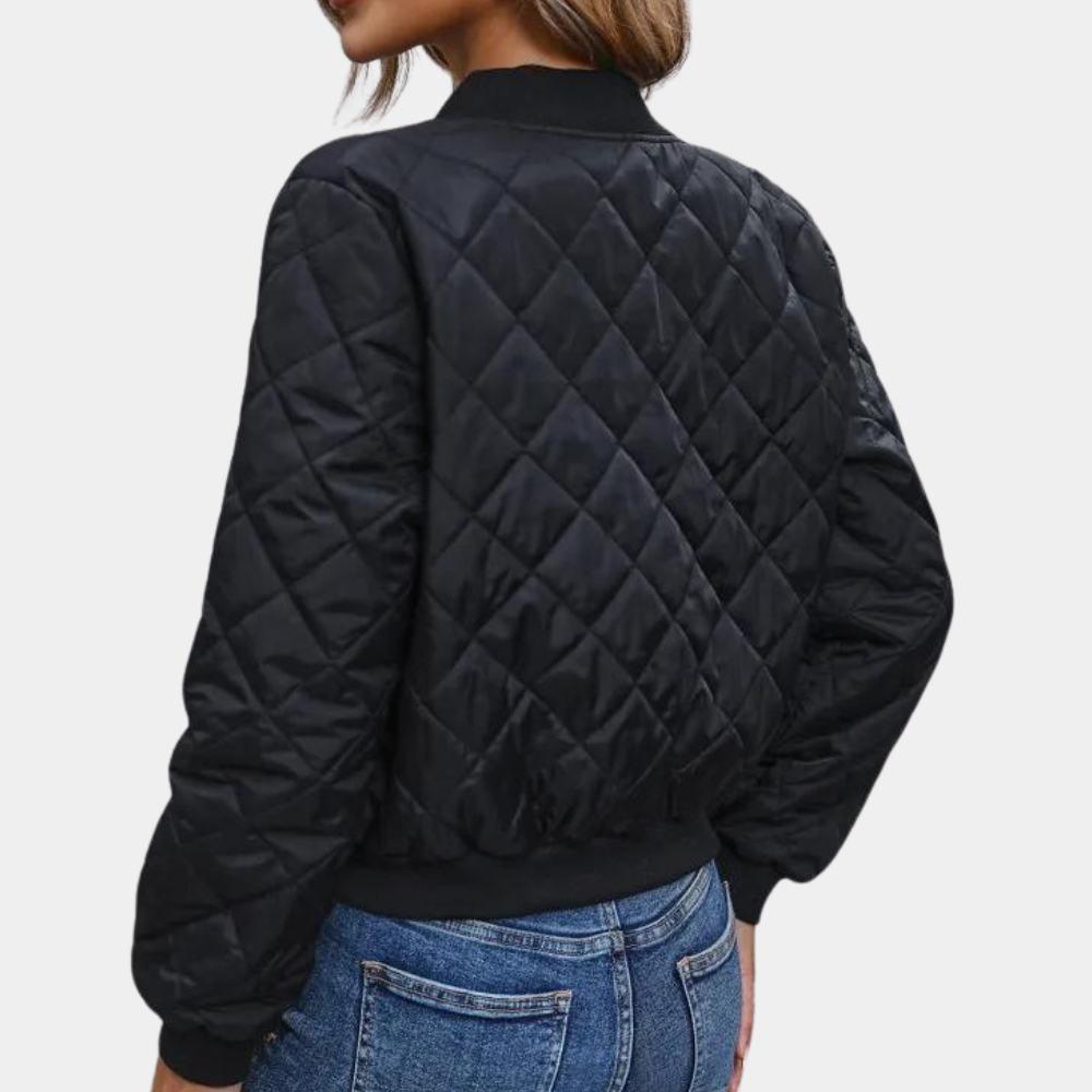 Jocelyn | Women's Quilted Bomber Jacket - Image 2