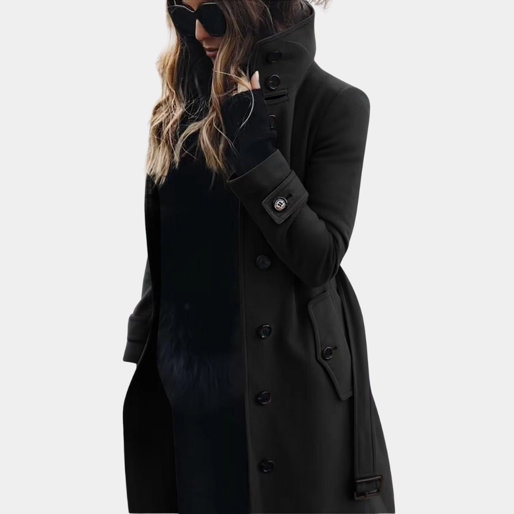 Karina | Women's Belted Double-Breasted Coat - Image 4