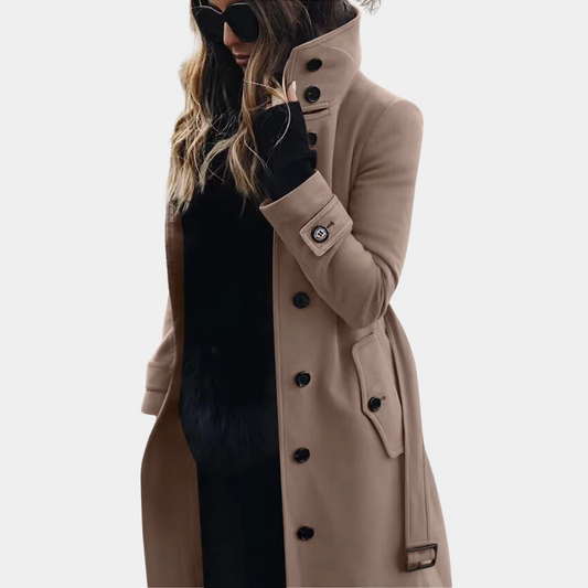 Karina | Women's Belted Double-Breasted Coat - Image 1