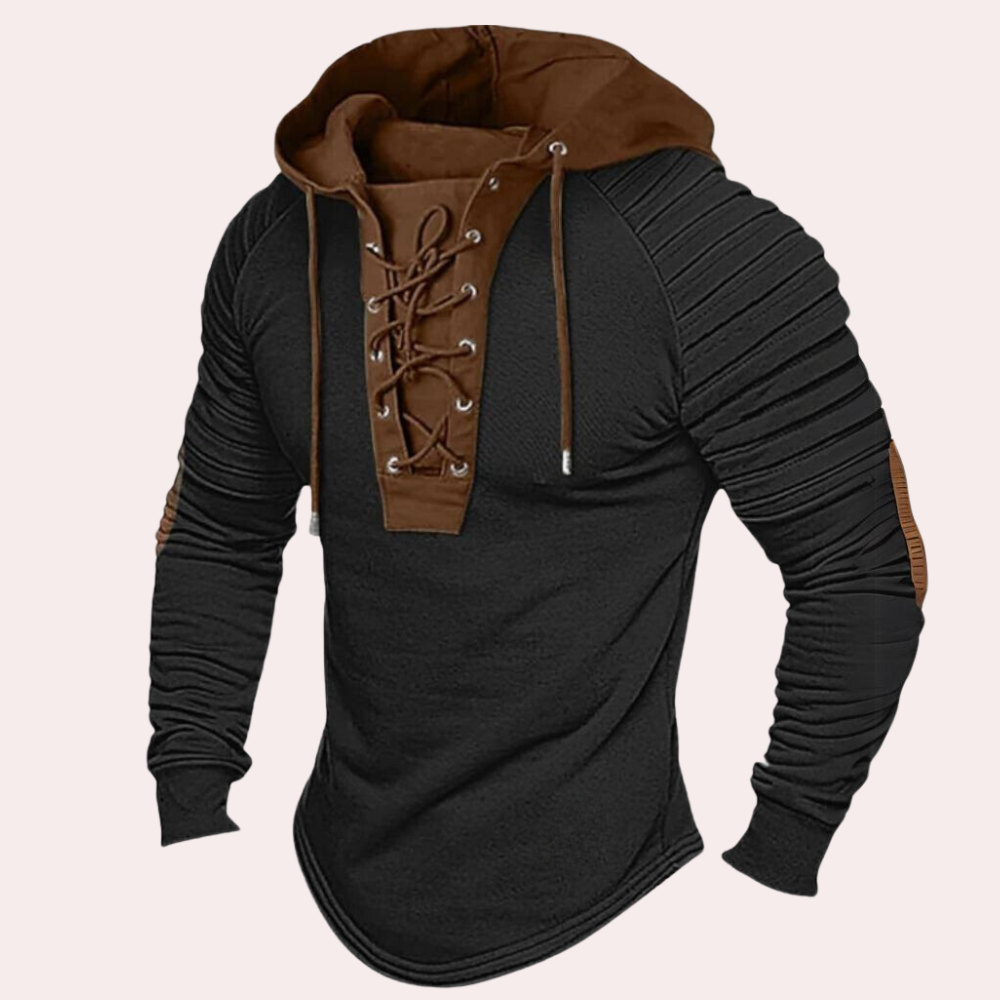 Bradley | Men's Lace-Up Hoodie - Image 6