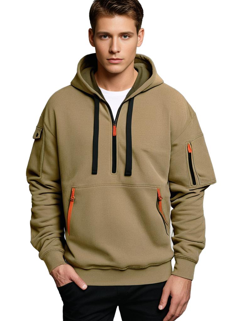 Steven | Men's Half-Zip Pullover Hoodie - Image 2