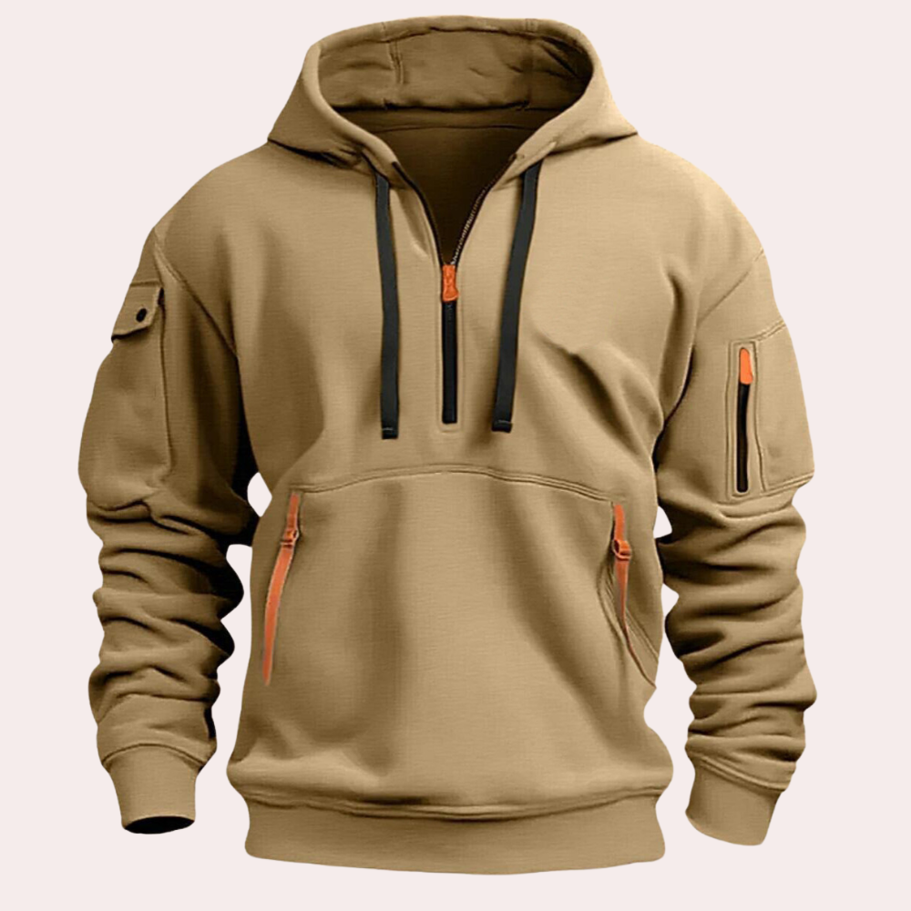 Steven | Men's Half-Zip Pullover Hoodie - Image 1