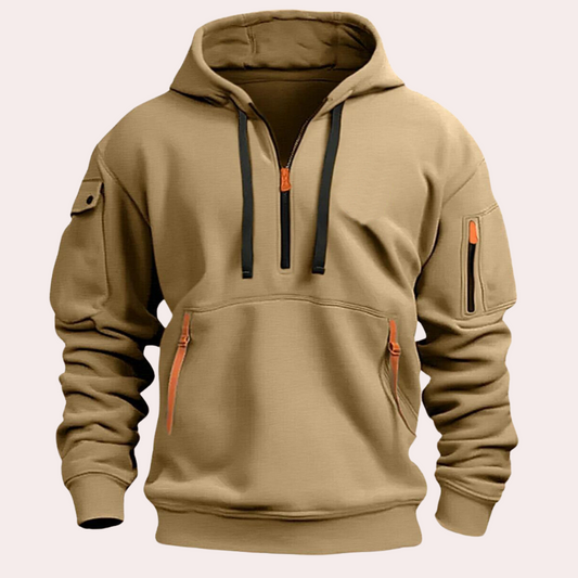 Steven | Men's Half-Zip Pullover Hoodie - Image 1
