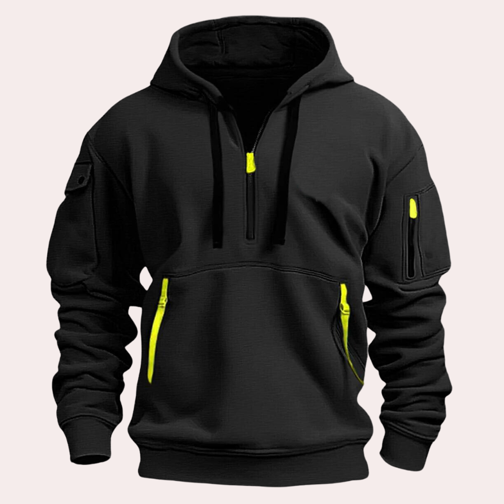 Steven | Men's Half-Zip Pullover Hoodie - Image 10