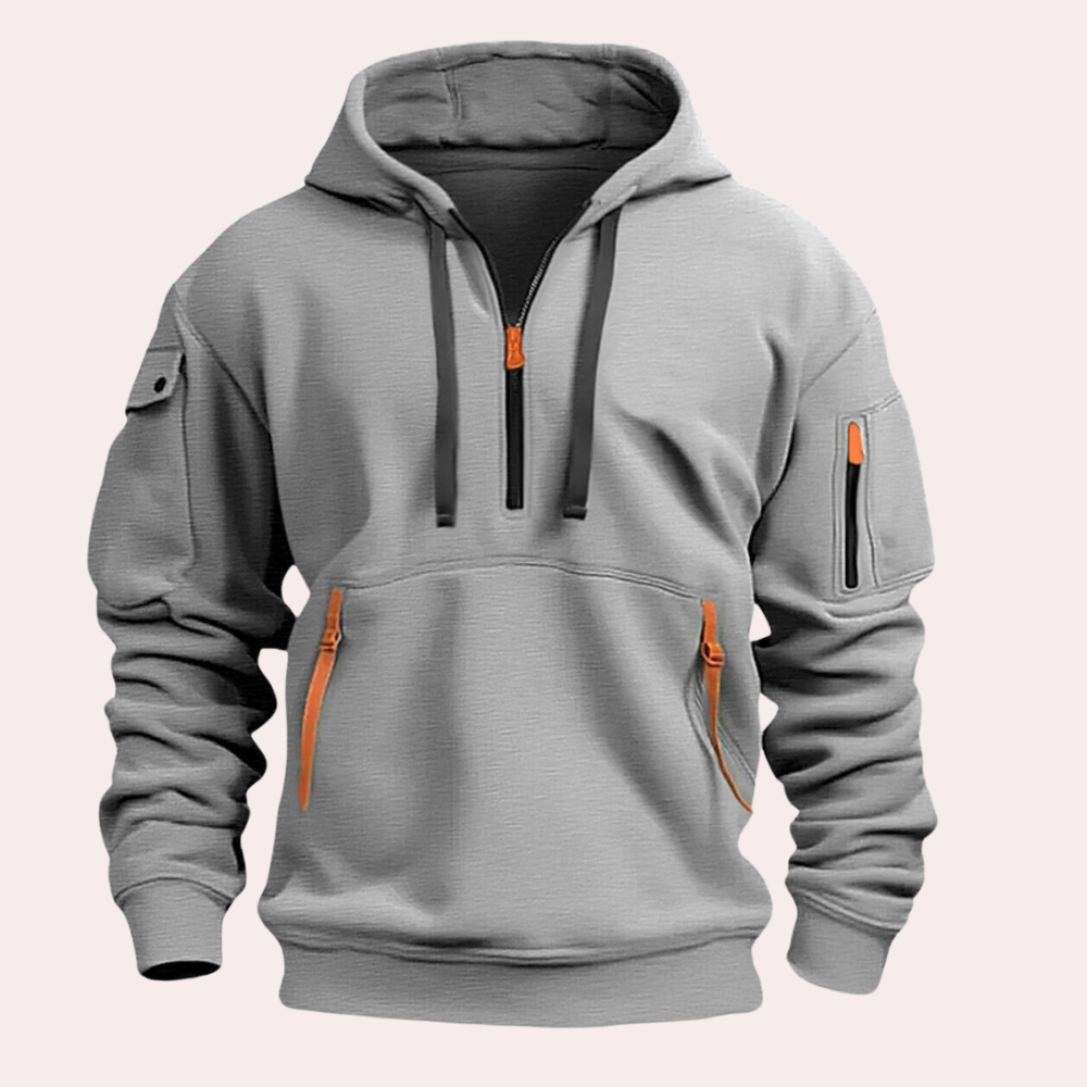 Steven | Men's Half-Zip Pullover Hoodie - Image 11
