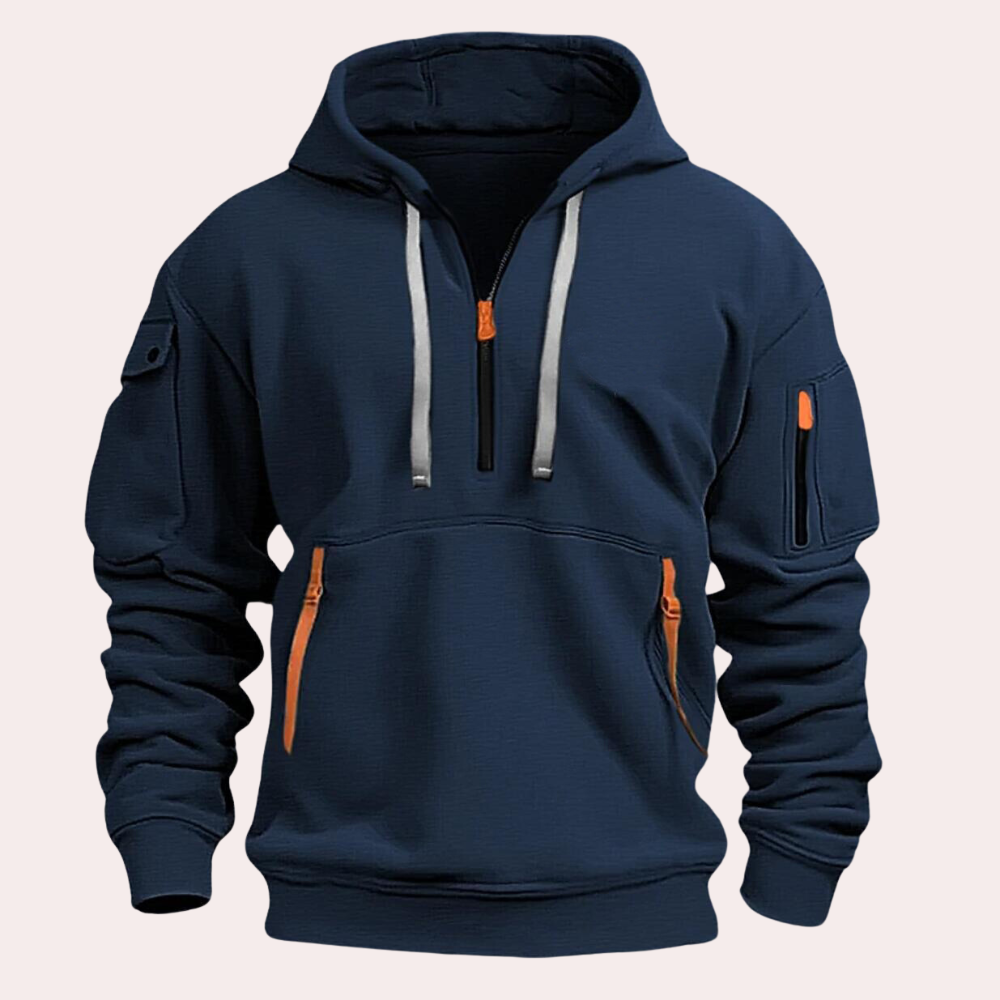 Steven | Men's Half-Zip Pullover Hoodie - Image 12