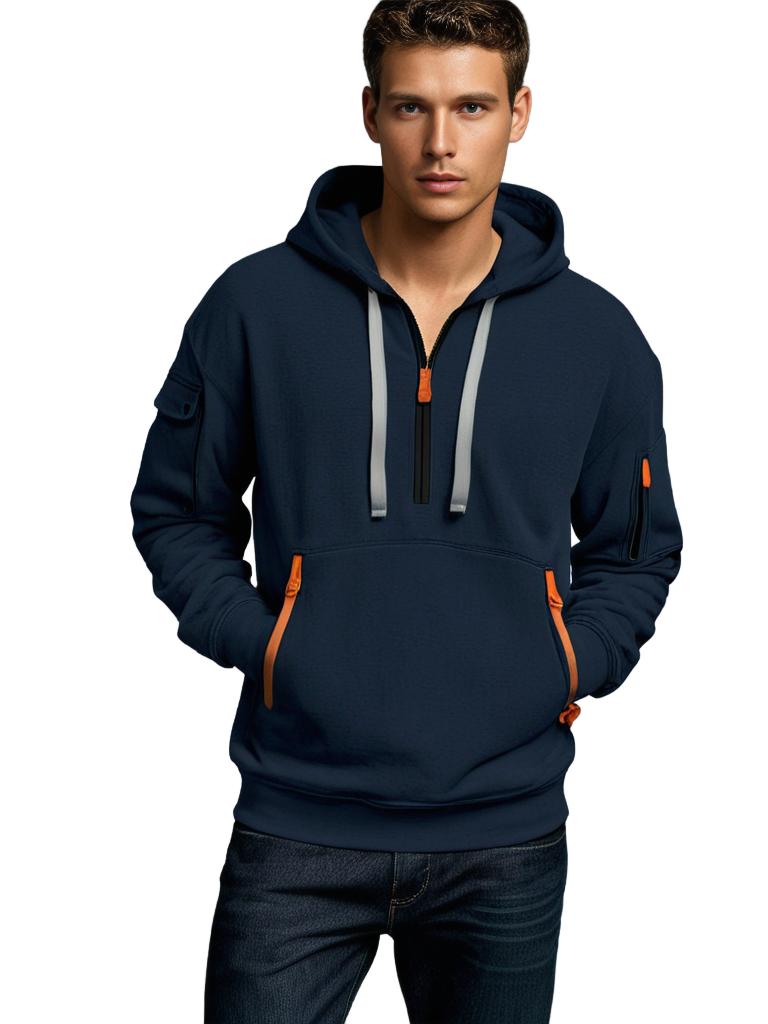 Steven | Men's Half-Zip Pullover Hoodie - Image 3