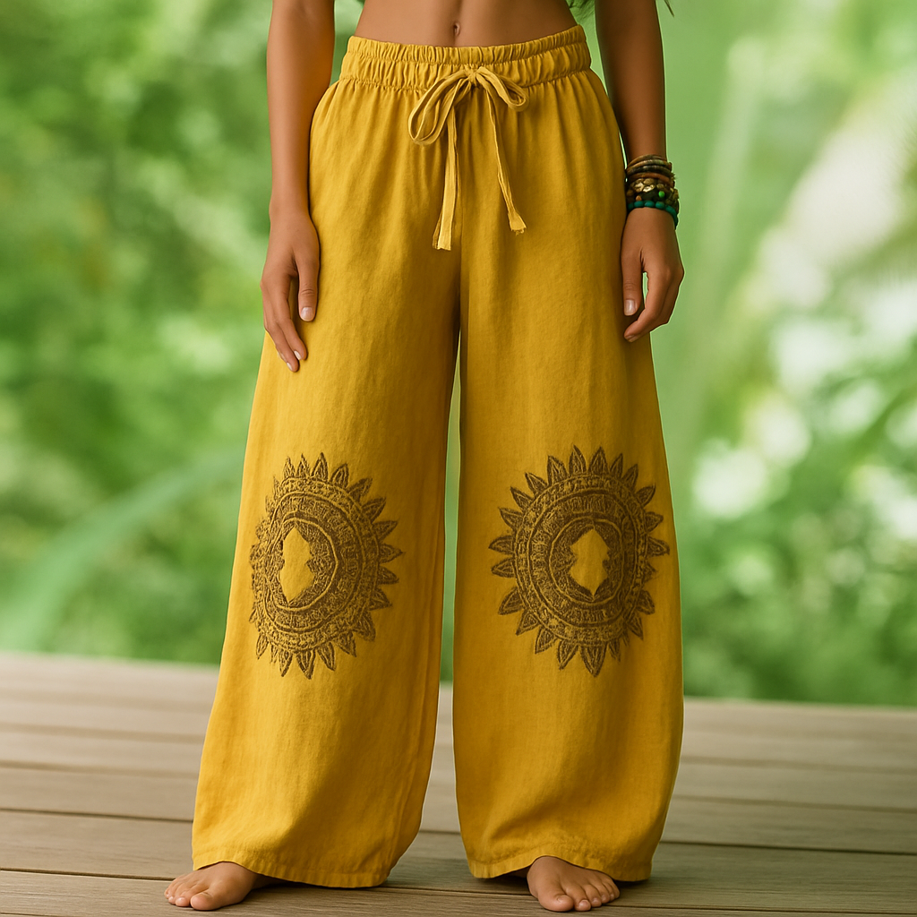 Patty | Women's Wide Leg Boho Pants - Image 1