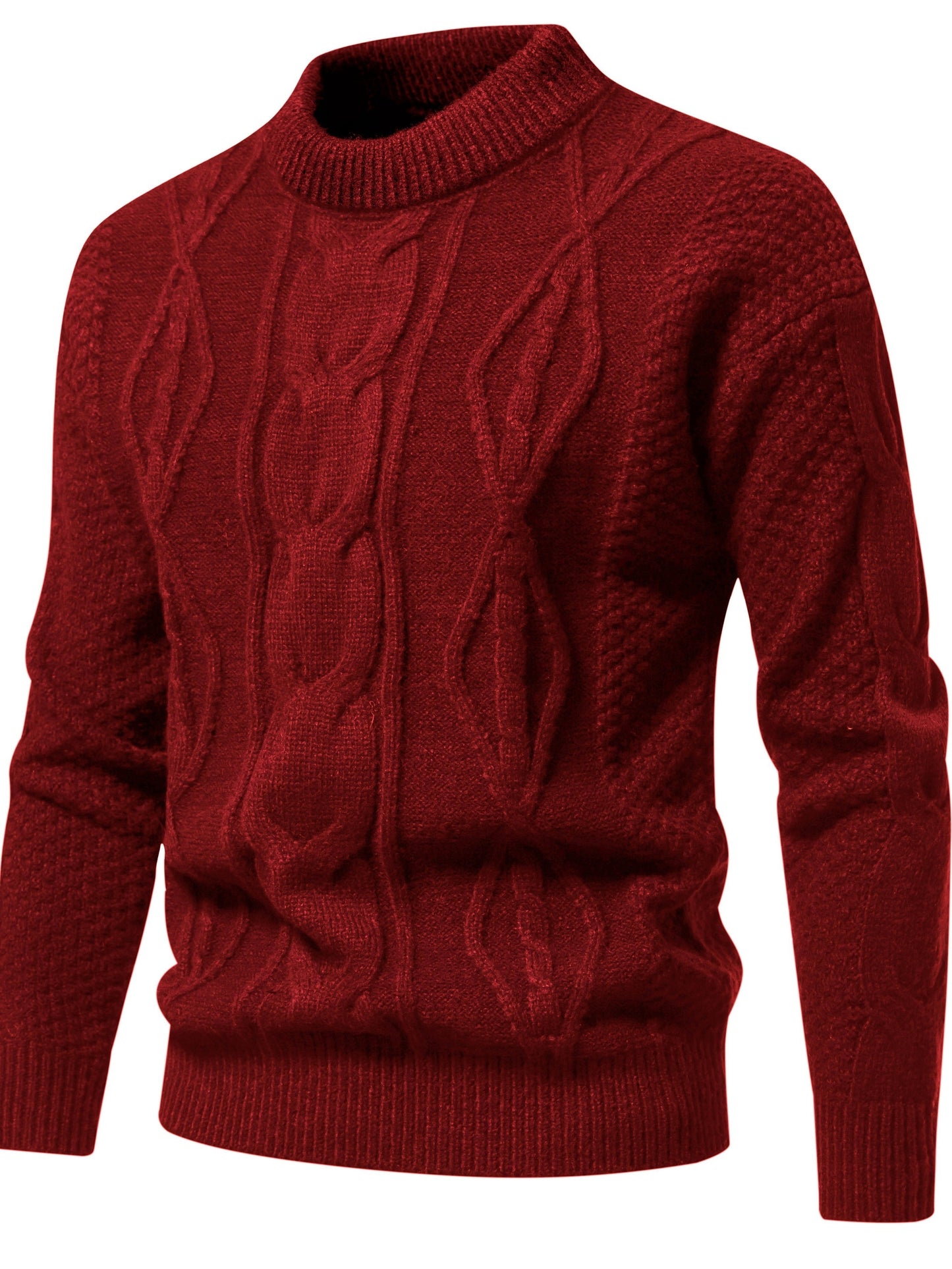 Robert | Men's Cable Knit Crew Neck Sweater - Image 2