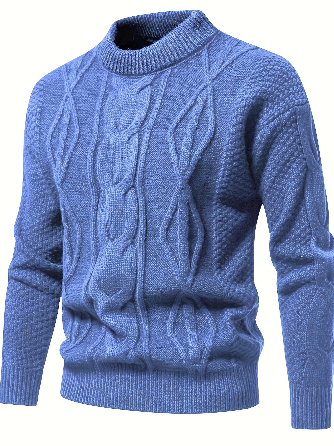 Robert | Men's Cable Knit Crew Neck Sweater - Image 3